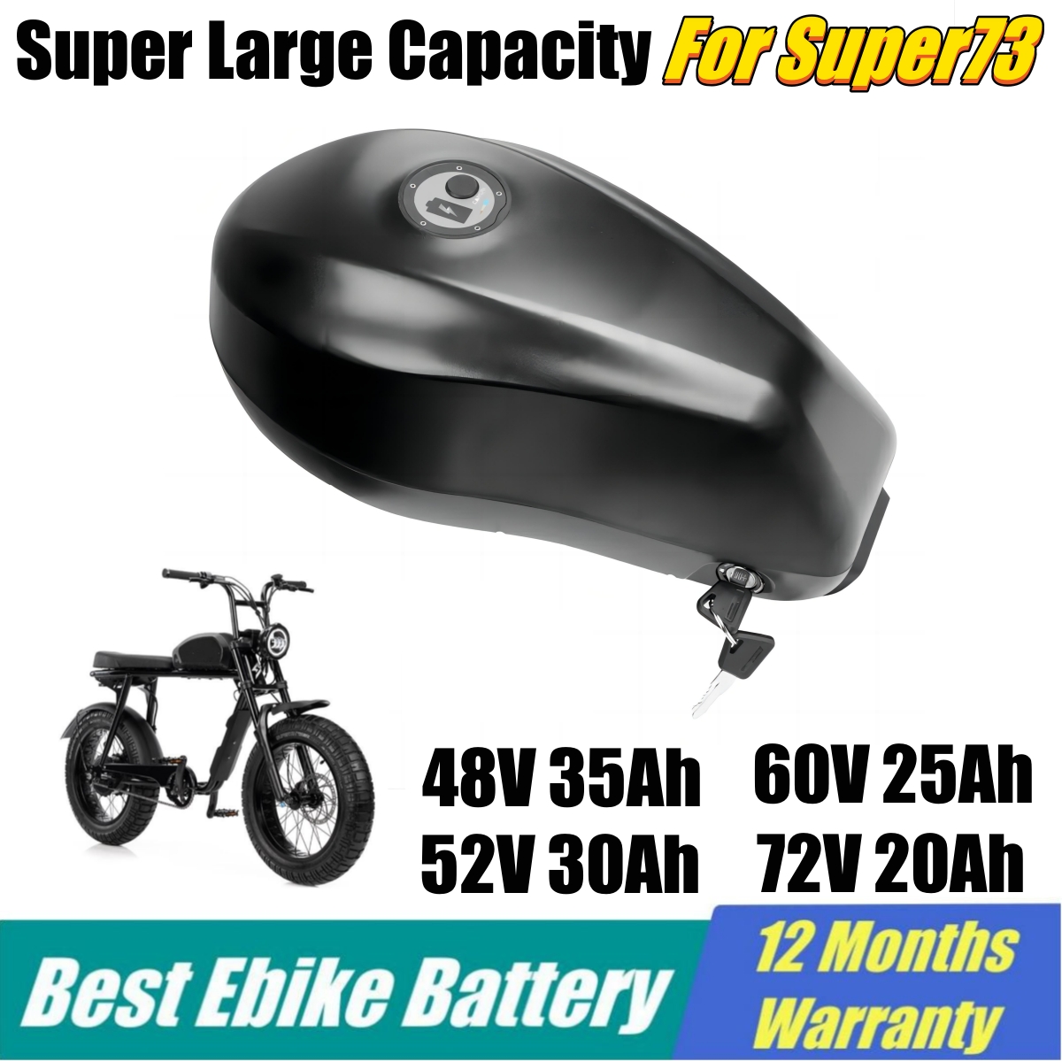 60V 30Ah 21700 Battery Pack - Super73電動自転車バッテリー交換用21700バッテリーパック48v 35ah 52v 30ah 60v 25ah