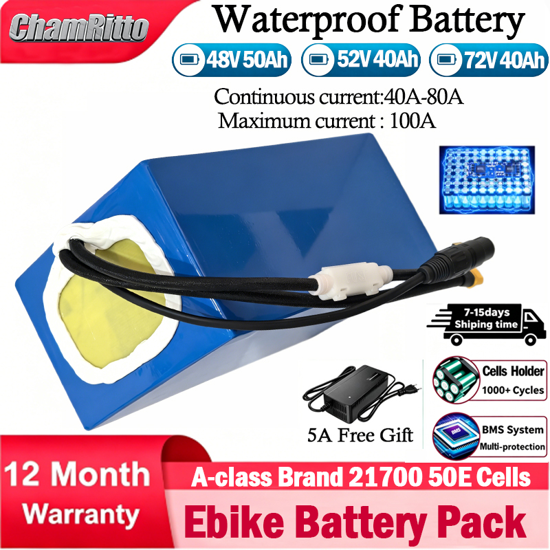 60V 30Ah 21700 Battery Pack - 21700 Eバイクスクーターバッテリー 52V 48V 72V 60V