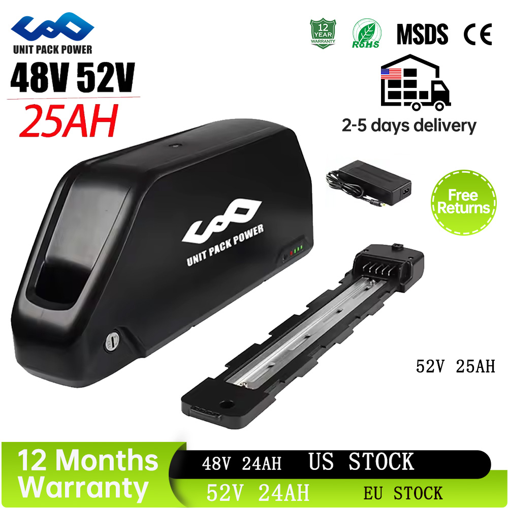 60V 30Ah 21700 Battery Pack - 52V 25AH ダウンチューブ型電動自転車バッテリー Polly 21700 48V