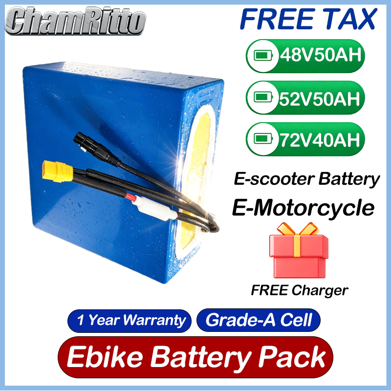 電動自転車 48V 30ah リチウム電池 52V 40ah - 60V 30Ah 21700 Battery Pack のレビューと価格