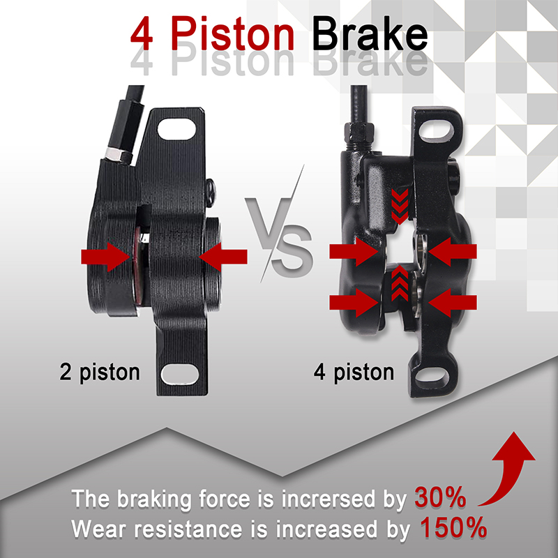 ZOOM HB-876E電動自転車ディスクブレーキセット 4 - Zoom Hydraulic Brake 4 Piston E-Scooter のレビューと価格