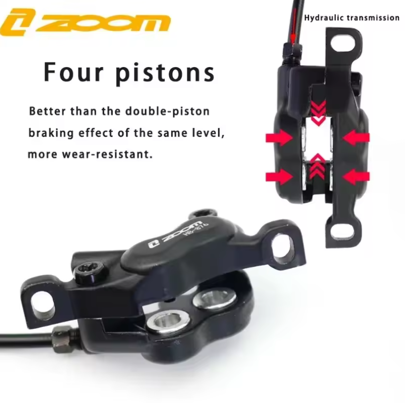 ズーム HB-876E 電動自転車 4 ピストン油圧ディスク - Zoom Hydraulic Brake 4 Piston E-Scooter のレビューと価格
