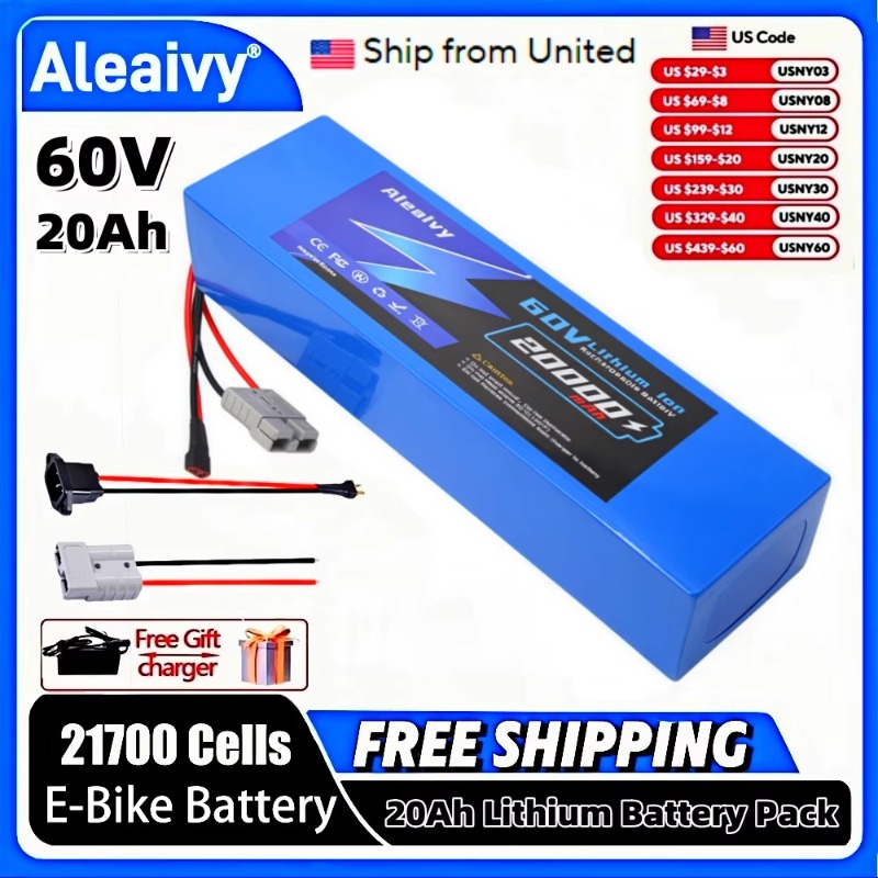 Aleaivy 60V 20Ah 30Ah 21700リチウ - 60V 30Ah 21700 Battery Pack のレビューと価格