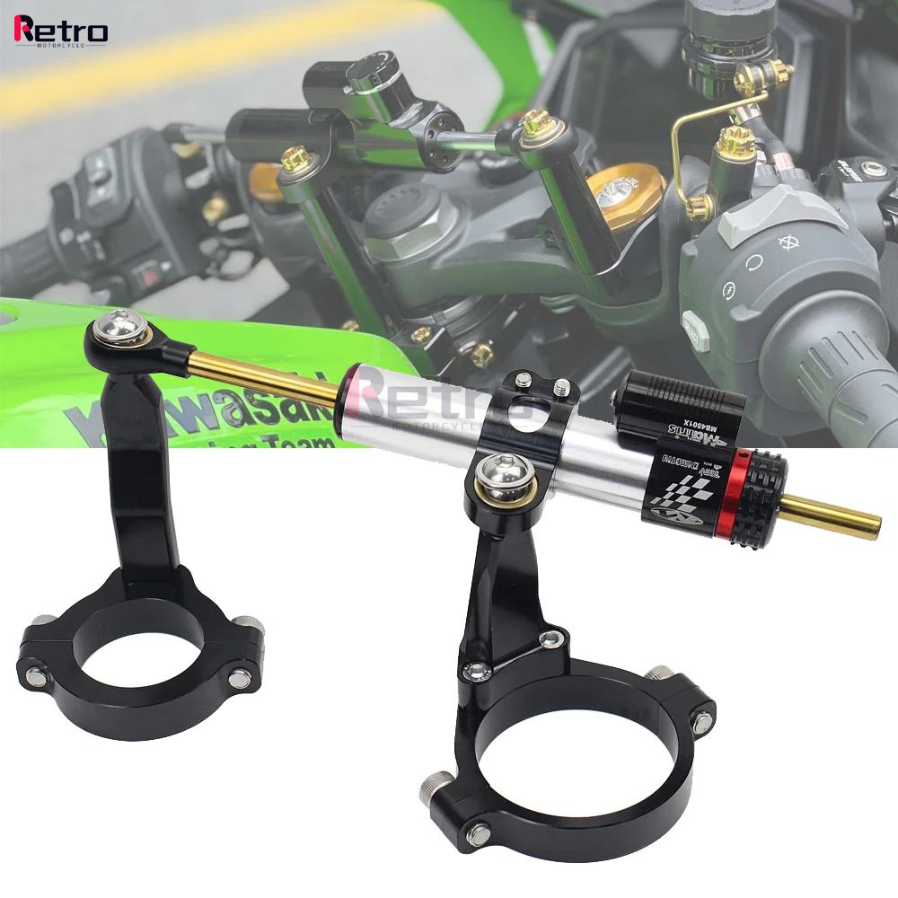 ステアリングダンパースタビライザーオートバイカワサキニンジャ - Steering Damper Stabilizer Kit Cnc のレビューと価格