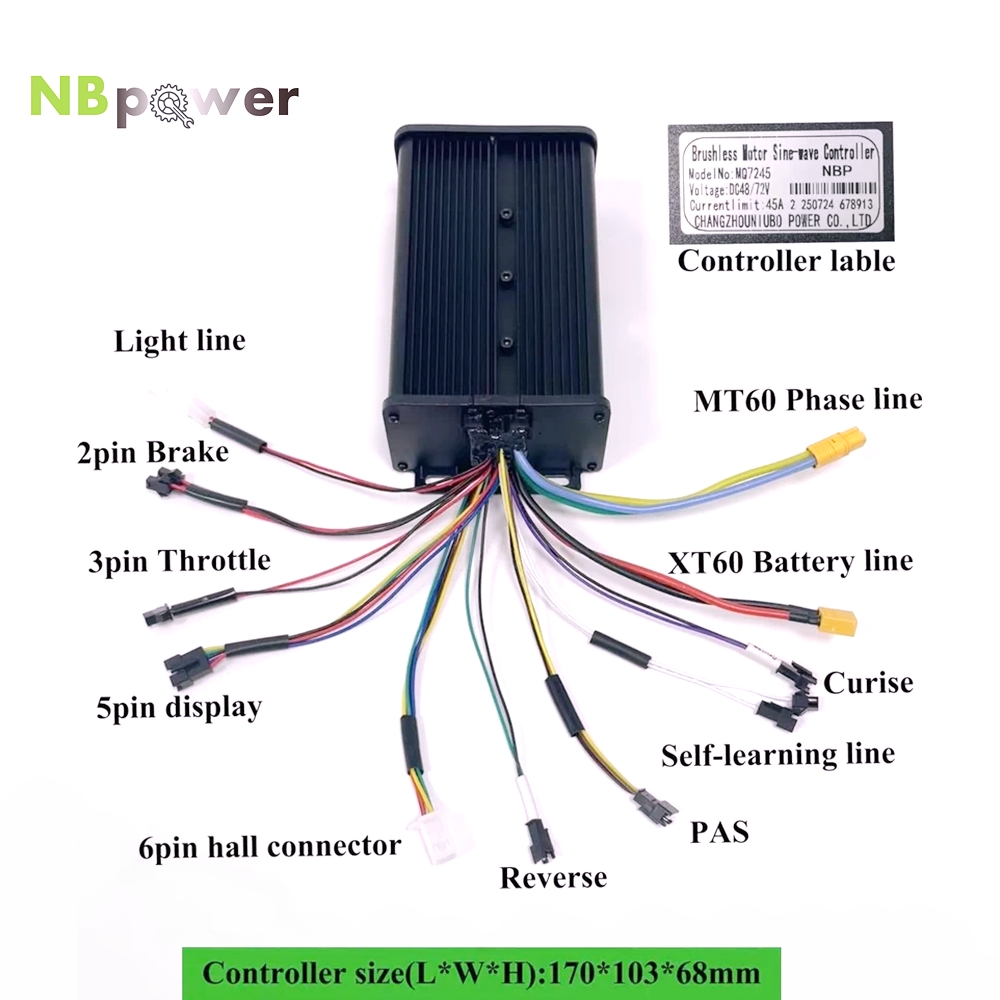 デュアルモードNBpower 48V/72V 45A正弦波電 - 72V 45A Dual Controller のレビューと価格