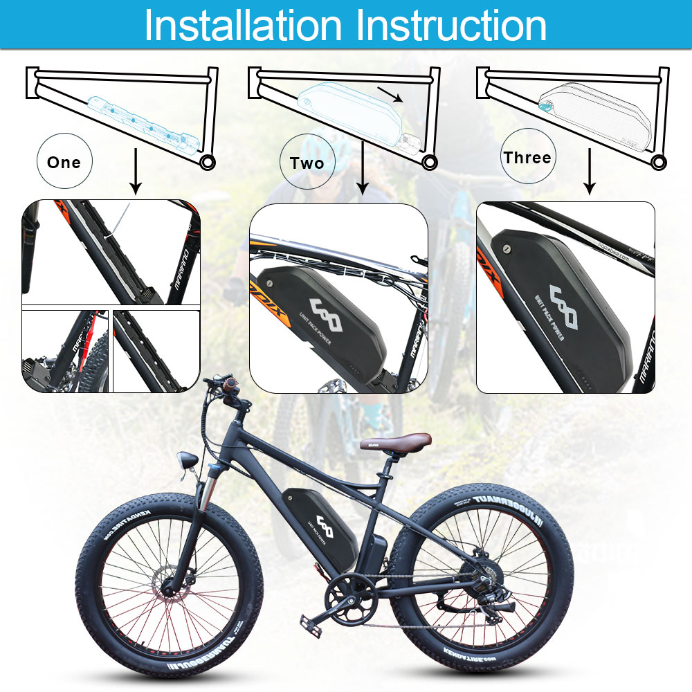52V 25AH ダウンチューブ型電動自転車バッテリー Po - 60V 30Ah 21700 Battery Pack のレビューと価格