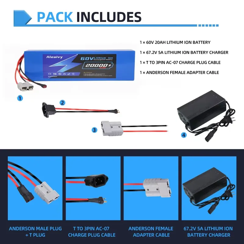 Aleaivy 60V 20AH 30AH 21700リチウ - 60V 30Ah 21700 Battery Pack のレビューと価格