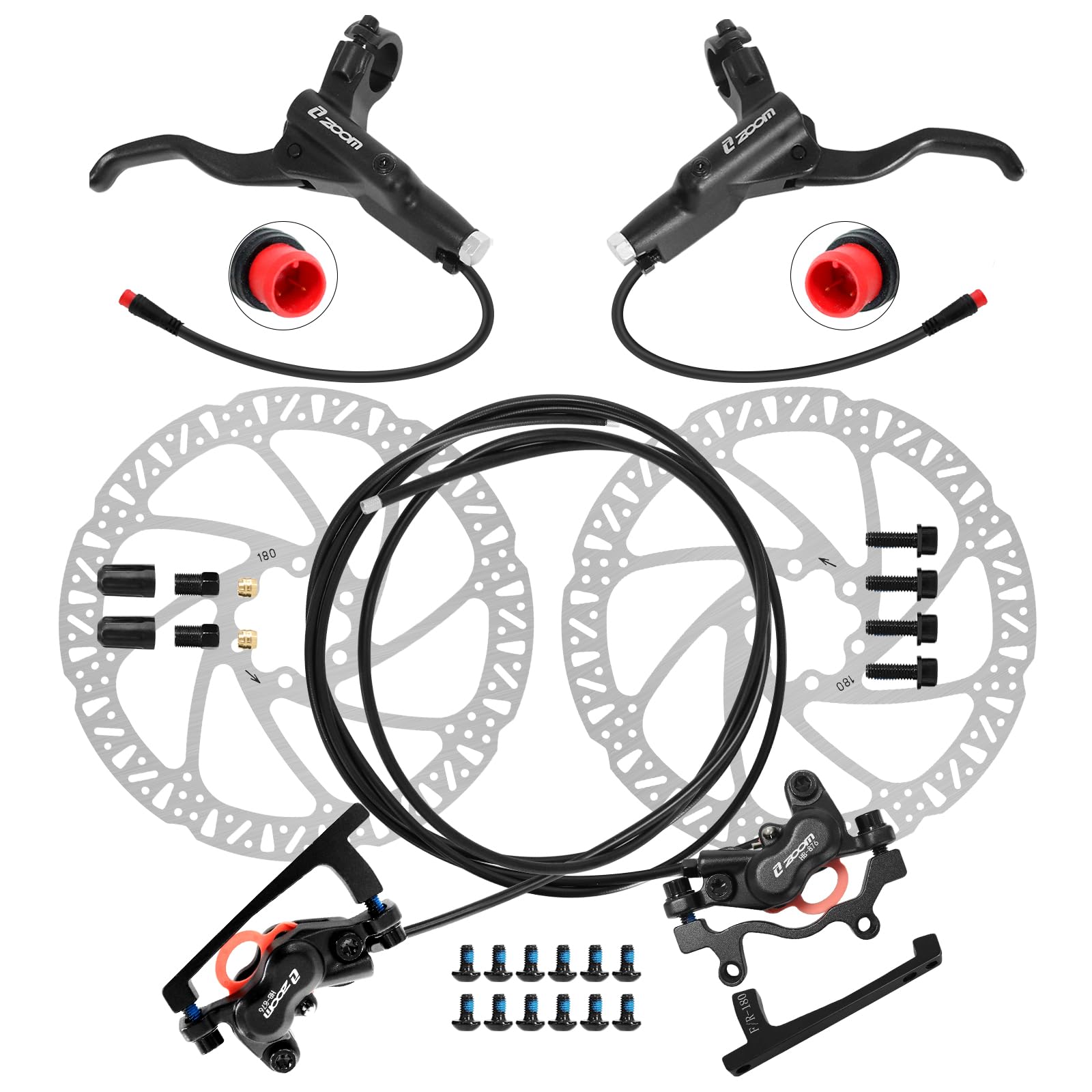 ZOOM HB876E 油圧ディスクブレーキセット、4ピスト - Zoom Hydraulic Brake 4 Piston E-Scooter のレビューと価格